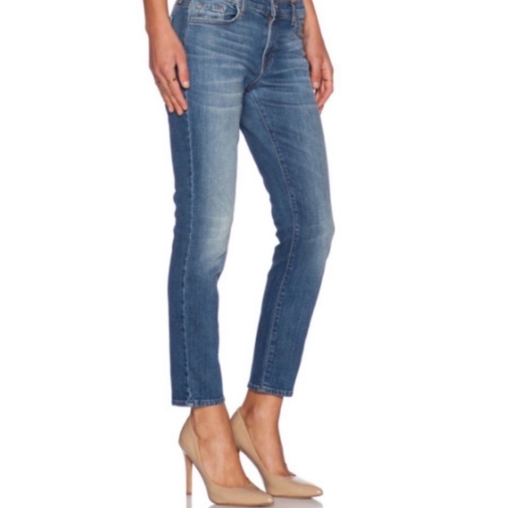 J Brand The Cropped Ellis in Rival  Straight Leg Ankle Cropped Jean